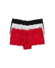 Siyah Beyaz Kırmızı 3'lü Dantel Külot Paketi | Özelisse