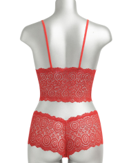 Kırmızı Dantel Bralet Şort Takımı | Özelisse İç Giyim